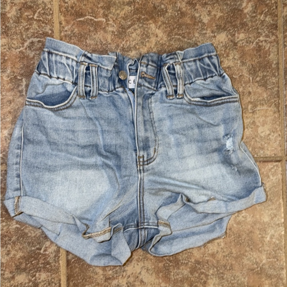 Cello Light Blue Paperbag Denim Shorts